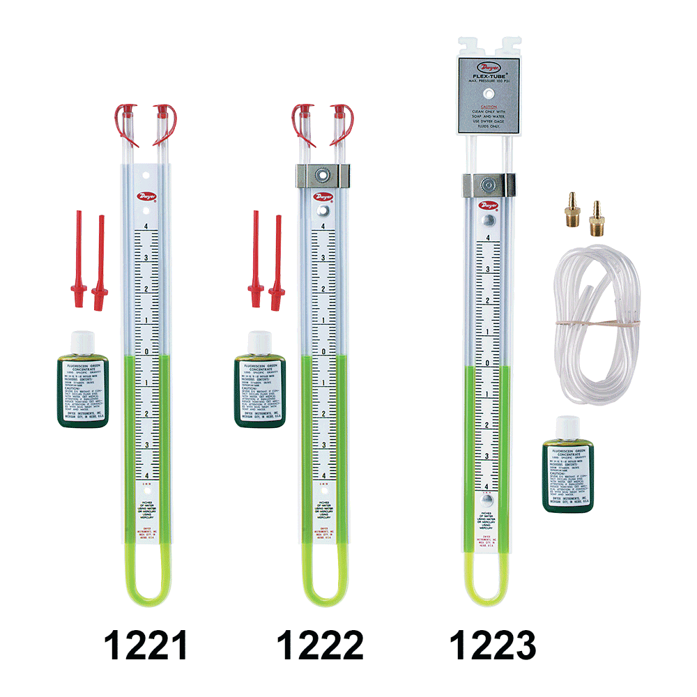 Dwyer Instruments 1211-8 Manometer,Slack Tube 