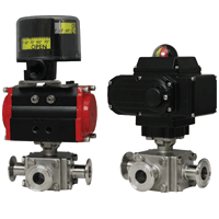 Series WE33 3-Way Tri-Clamp Stainless Steel Ball Valve