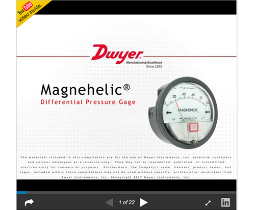 Dwyer 2010D Magnehelic Differential Pressure Gauge 0-10w.c. & 0-2.5 kPa 