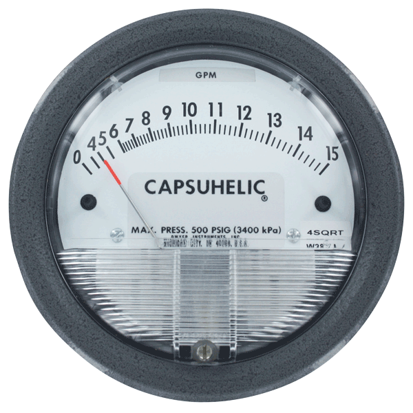 Dwyer 4000-0 Capshelic 0/.5 Inh2O Differential P Gauge 