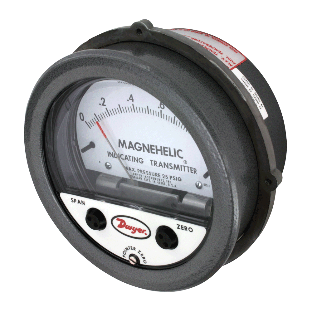 0-30WC Range Dwyer Magnehelic Series 605 Differential Pressure Indicating Transmitter 