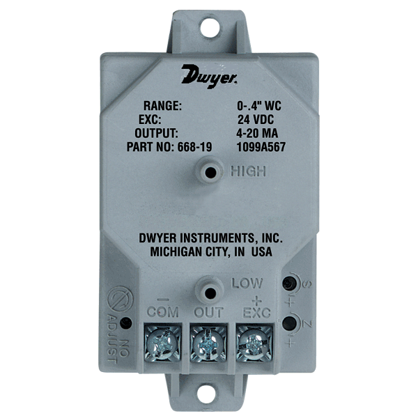 Dwyer 648-0 Sensor Differential Pressure Transmitter 