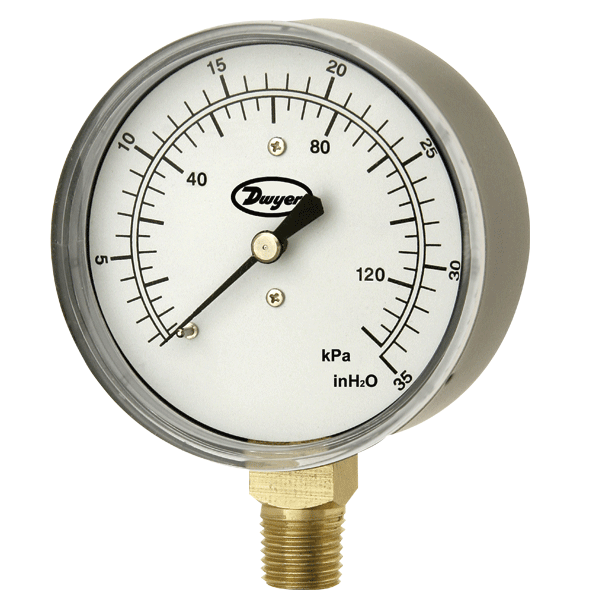 Low pressure gauge for fuel air oil gas water 50mm 0-15 PSI 0-1 bar 1/4 SG TWDS 