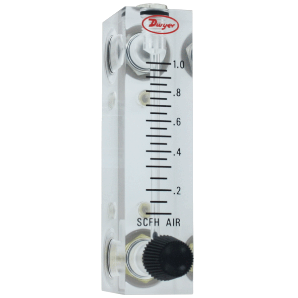 Rotameter 3/8” NPT Port Air 100 SCFH Flowmeter Variable Area Brass 