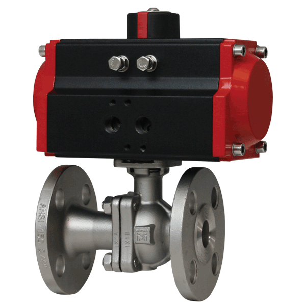 Series WE04 2-Piece Flanged Stainless Steel Ball Valve