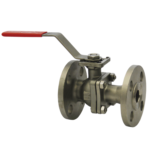 Series WE04 2-Piece Flanged Stainless Steel Ball Valve